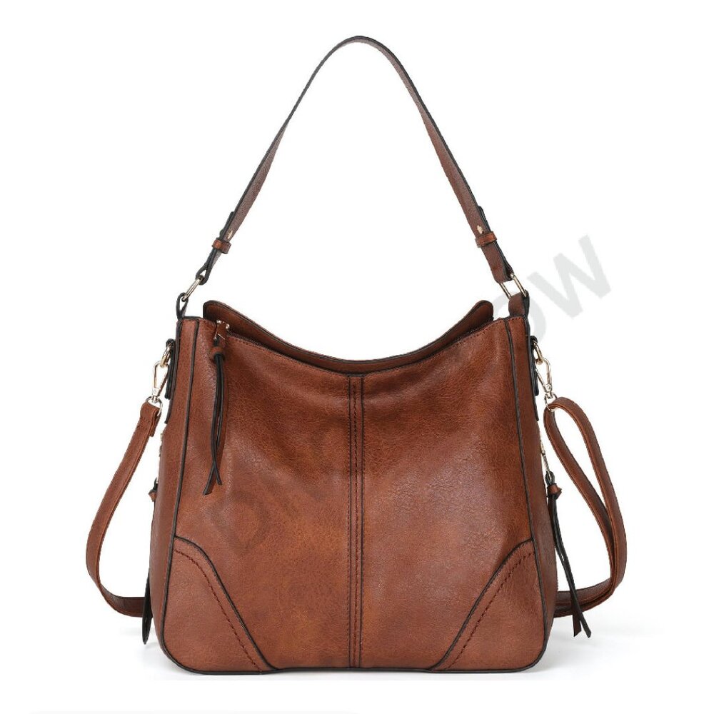 Vegan Leather Hobo Crossbody Bag Large Capacity Multi-Pocket Chic Everyday